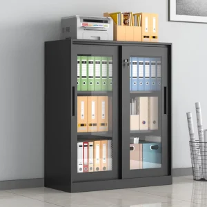 3 Layer Adjustable Partition Metal Filing Cabinet with Locker Suitable for Hospital School Office Furniture