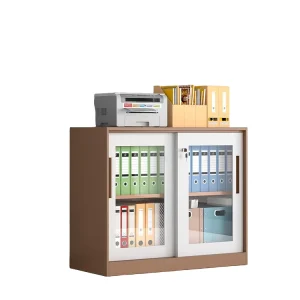 3 Layer Sliding Glass Door Metal Filing Cabinet Lockable Steel Filing Cabinet Metal Office Filing Cabinet Steel Office Furniture