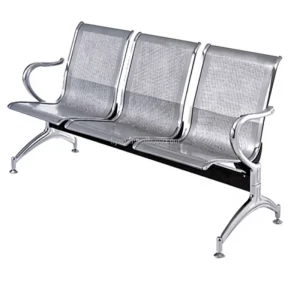 3 People Stainless Steel Waiting Chairs in Public Places Airport Steel Public Waiting Bench 3 Seats Hospital Waiting Chair