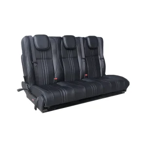3-Person Trifold Folding Seat Beds PU Leather Modified Car Seats for Van
