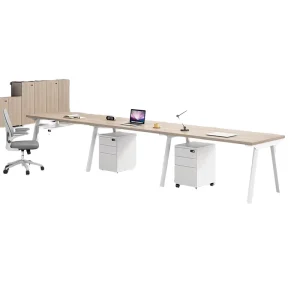 3 Person Workstation Modern Office Workstation Furniture with Modular Cubicle and Premium Office Desk for Office Building