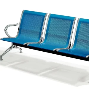 3 Seat Hospital Lounge Bench Chair with Cushion for School Hospital Reception Waiting Durable Metal Material