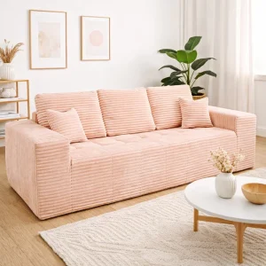 3 Seater Extendable Compression Fabric Sofa Vacuum Quick Rebound Sponge Removable Covers Custom Size Sectional Modern Home