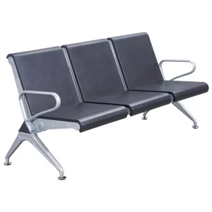 3-Seater PU Polyurethane Waiting Chair Hospital Infusion Row Chair Public Bench for Bank Station & Airport