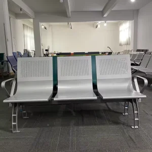 3 Seater Waiting Chair with Fixed on Floor Seating for Airport Clinic Reception Area