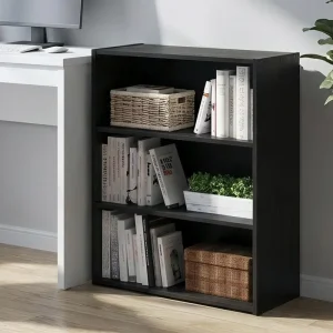 3 Tier Standing Wooden Cube Storage Shelf Organizer Bookcase Bookshelf Easy Installation