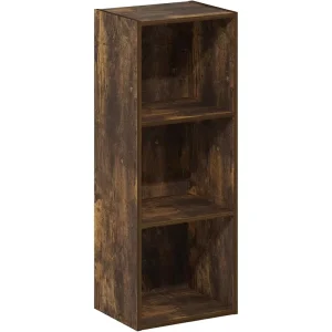 3 Tier Wooden Bookshelf Multifunctional Bookcase with Open Shelves for Living Room Bedroom Home Office