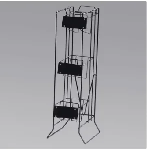 3 Tiers Non Foldable Metal Wire Digest Display Rack for Magazine Newspaper and Literature Storage Stand