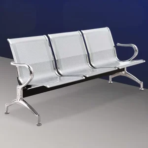 3-row Steel Frame Waiting Chairs for Airports Hospitals and Public Places