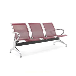3 seats Metal Public Waiting Chair for Hospital School Mall & Park Use Modern Design