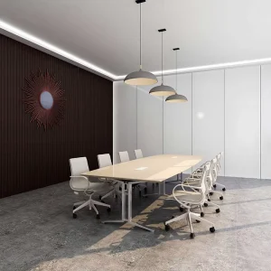 3.6m Wood Meeting Boardroom Table 8-12 Person Modular Seating for Commercial Project