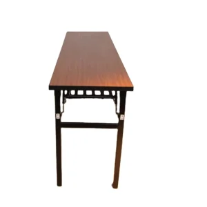 3.94 ft Durable Metal Frame Wood Table Top Folding Desk Modern Design Eco Friendly Durable Features for School Office Training