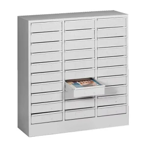 30 Drawer Welded Steel Filing Cabinet Modern Design Legal Size School and Supermarket Use Commercial Grade