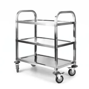 304 201 Portable Commercial Stainless Steel Mobile Food Cart Stainless Steel Trolley