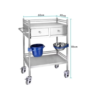 304 201 Stainless Steel Assembled Medicine Cart Medical Trolley Cart Carro Medico