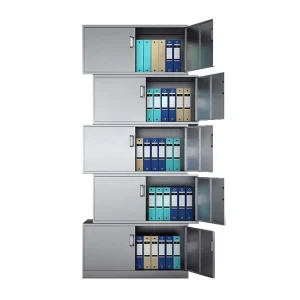 304 201 Stainless Steel File Cabinet Financial Data File Cabinets Office Lockable Glass Door Storage Locker Home Bookcase