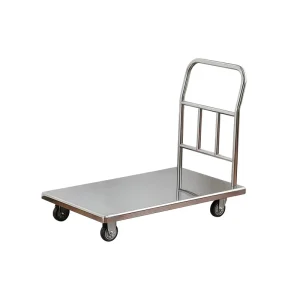 304 Stainless Steel 4 Wheel Platform Hand Truck Heavy Duty Foldable Trolley Cart 300KG Load Capacity OEM Industrial Tools