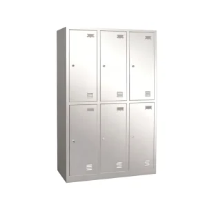304 Stainless Steel Changing Cabinet with Customizable Six Doors Hospital Use Modern Design