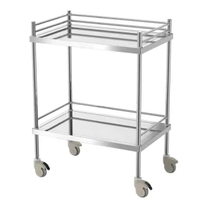 304 Stainless Steel Hospital Medical Trolley Cart Hygienic Tray Durable Surgical Tool Storage Silent