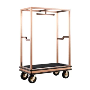 304 Stainless Steel Luggage Cart Commercial Grade Hotel Trolley with Customizable Options