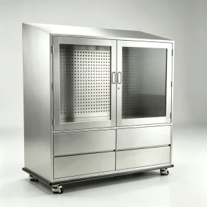 304 Stainless Steel Pegboard Instrument Cabinet With Drawers Shelves Mobile Laboratory Tool Storage Organizer Cabinet