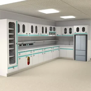 304 Stainless Steel Treatment Preparation Cabinet with Sink Modular Hospital Medical Furniture