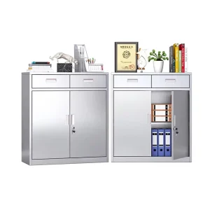 304 Stainless Steel Two Drawer Lower Cabinet File Tool Cabinet Medical Instrument Storage Cabinet Outdoor Storage Iron Cabinet