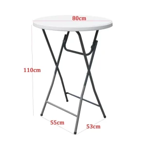 32″ Round 42” High Bistro Party Event Banquet 32 Inch Plastic Folding Cocktail Bar Table