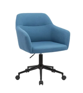360 Degree Swivel Ergonomic Multi Function Modern Fabric Upholstered Metal Desk Chair Adjustable Height Home Office Chair