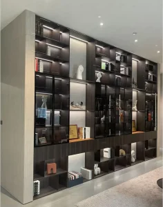 3D Lamello Invisible Connectors Luxurious Bookcase Modern Cabinet Design