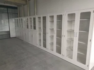 4 Door Cold Rolled Steel Dental Storage Cabinet Glass View Lockable Medicine Cabinet for Clinic Lab Pharmacy Use