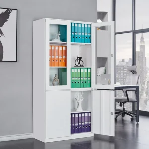 4 Door Modern Convertible Movable Adjustable Metal Eco Friendly Durable Office Lock Filing Cabinet Home Office School Living