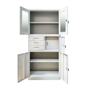 4 Door Steel Office Storage Cabinet with Drawers File Metal Office Furniture for Gym School Hotel and Supermarket Use