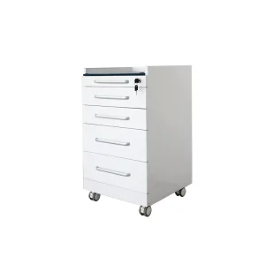 4 Drawer Dental Mobile Cabinet Medical Stainless Steel 150KG Load Tempered Glass Top Free Sorting Tray
