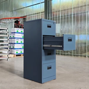 4 Drawer Modern Steel Filing Cabinet with Key Lock for Home Office Bedroom Use