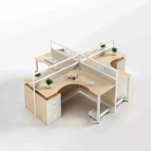 4 People Workstation Desk Cubicle Partition Modular Home Office Furniture Work Office Desks