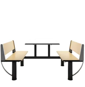 4 Person Modern Durable Eco Friendly Steel Restaurant Table and Chair Set for School & Mall Use Easy Clean