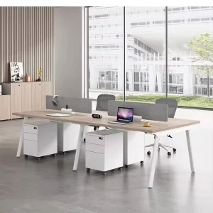 4 Person Modular Cubicle and Premium Office Desk Workstation Modern Office Workstation Furniture for Office Building