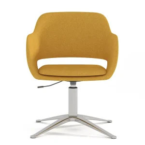 4 Star Alloy Base Ergonomic Hollow Design Velvet High Density Mold Foam Bar Table Office Executive Frame Visitor Waiting Chairs