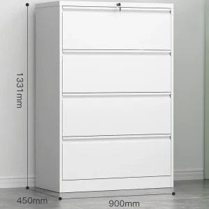 4 Tier Steel Filing Cabinet Large File Drawer Metal Storage for Home Office and Workshop Office Steel Furniture