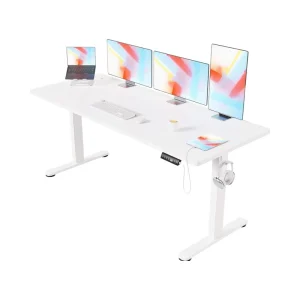 40″ Small Electric Standing Desk Adjustable Height 4 Memory Settings Sit Stand Ergonomic Home Office Computer Workstation