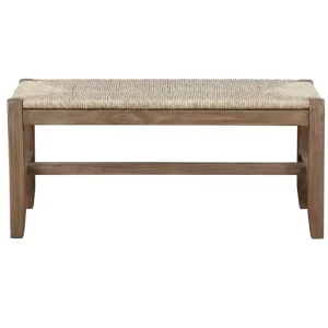 40″ Wood Bench with Rush Seat