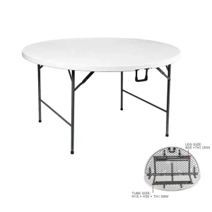 4ft 120cm Modern Design Outdoor Plastic Foldable Round Table for Events Parties Banquets for Courtyards Dining Hotels 48 Inches