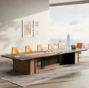 4m 5m Large Conference Table Modern Luxury Wooden Boardroom Meeting Table for 14 16 18 Persons