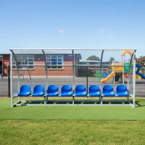 4m Soccer Team Shelter Coach Rest Bench Powder Coated Steel Economical Soccer Dugout Color for Stadium Pitch PY ZKBB 8