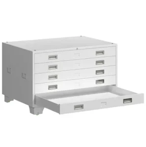 5 Drawer Steel Flat File Cabinet Lockable Blueprint Drawing Storage Cabinet A0 A1 Architectural Map Plan Metal Filing Cabinet