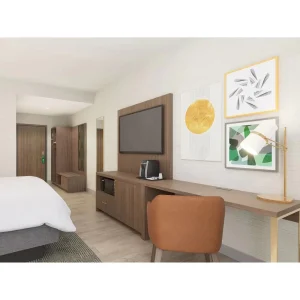 5 Star Luxury Hotel Bedroom Set Modern Oak Wood MDF Eco Friendly Durable Customizable Commercial Furniture