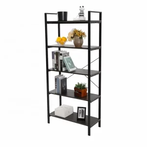 5 Tier Bookshelves Home Office Bookcase Shelf Storage Organizer Free Standing Storage Shelving Unit for Home Office Vintage