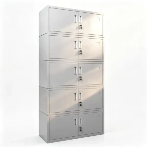 5 Tier Extra Thickness Modern Lockable Fireproof Steel Storage Cabinet Tall Filing Cabinet for Warehouse Gym Home Office Hotel