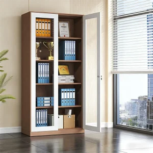 5 Tier Metal Office File Cabinet Glass Door Iron File Storage Cabinet File Office Storage Cabinet Steel Office Filing Cabinet